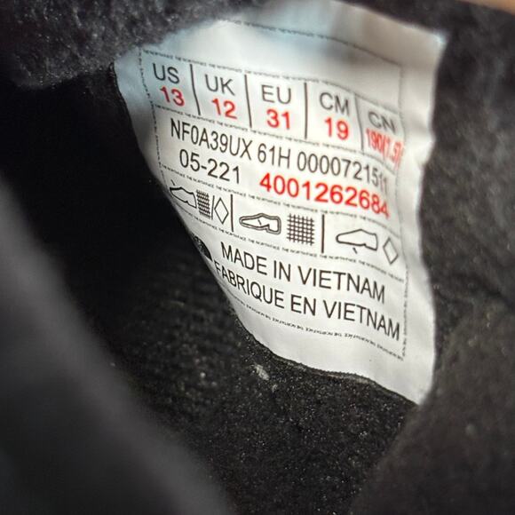 The North Face Kids 3D Thermoball Traction Slipeprws Slip On Shoes Size 13 - Picture 10 of 13